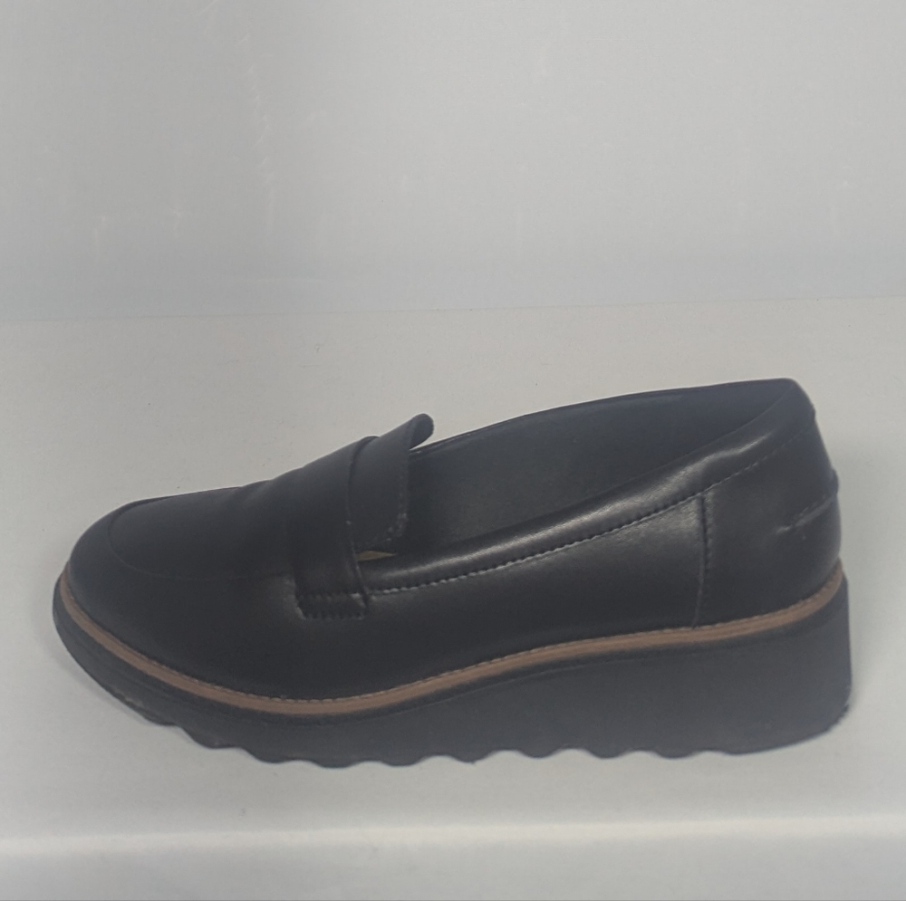 NEW Clarks Womens Sharon Gracie Leather Loafer sz 10 black